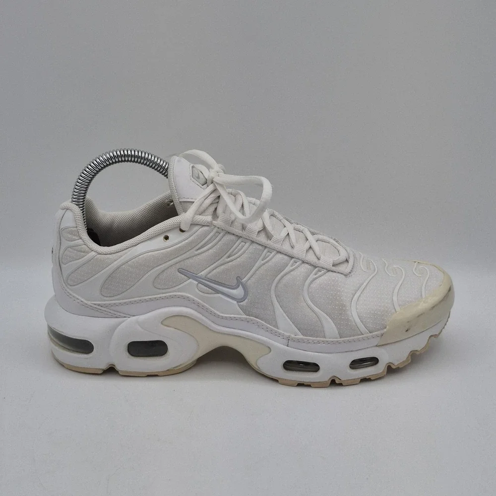 Nike Air Max Plus Shoes Youth Size 6.5Y‎ White Tn Running Sneakers CW7044-100